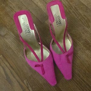 GIANNI VERSACE pink mules vintage